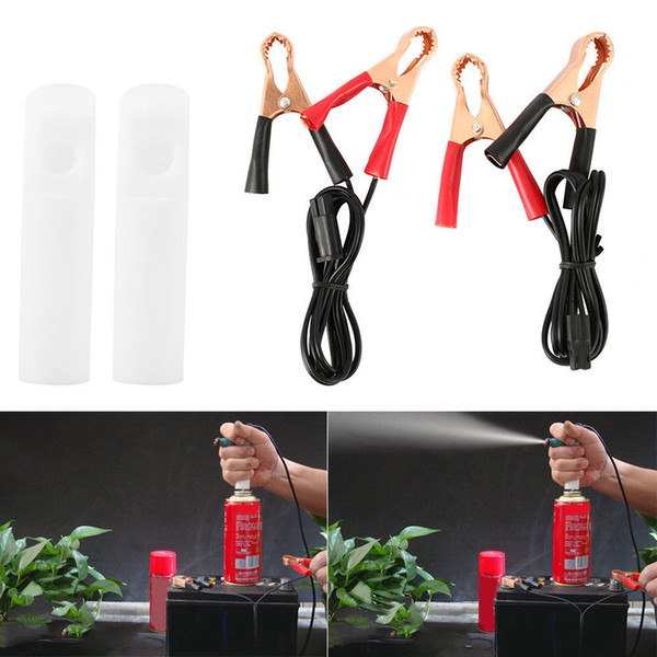 Vehicle Fuel Injector Flush Cleaner Adapter DIY Kit Cleaning Tool with 2* Nozzle