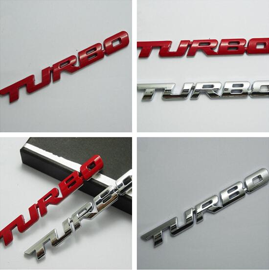 Turbo Universal Car Motorcycle Auto Chrome 3D Metal Emblem Badge Decal Sticker