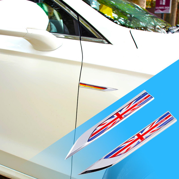 2X Car Auto Door Side Fender Trim England UK Britain Flag 3D Emblem Badge Blade Decal Sticker Accessories