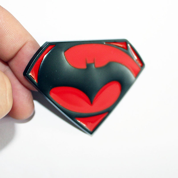 New 3D car metal Super hero Batman and Superman logo Badge fit for car tail rear sticker grille emblem