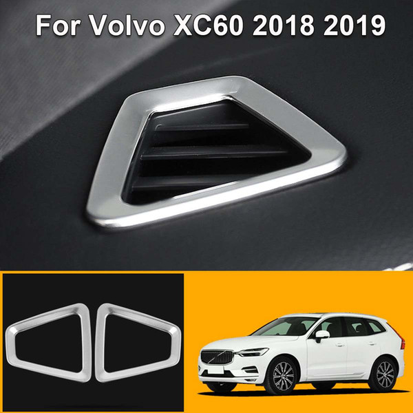 For Volvo XC60 2018 Air Outlet Cover Trim ABS Matt Silver Chrome Car AC Accessories LHD