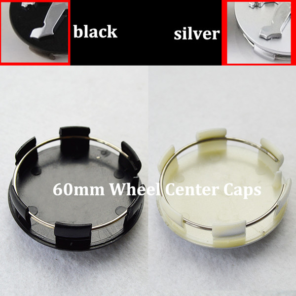 Fashion 60mm 2.36INCH auto wheel center hub caps black silver car emblem wheel center performance cover for peugeot 206 307 308 408 3008 301