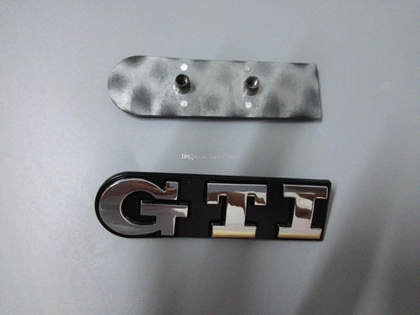 Car styling 3D GTI Logo Car Emblems for Volkswagen ABS Plastic Front Grill Car Badges with Two Colors