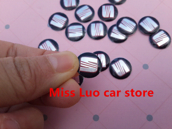 5PCS 14mm High quality 3D SEAT Car logo Auto Key Fob Emblem Badge Sticker Auto accessories Free shipping