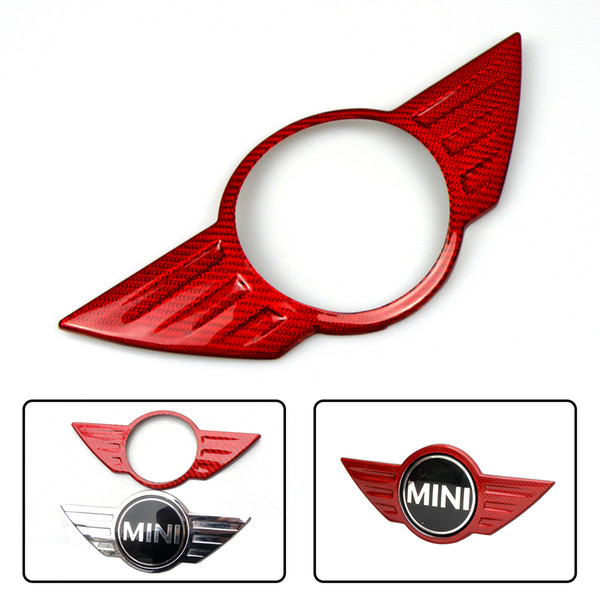 GTPARTS Real Carbon Fiber Badge Logo Emblem Decal Cover Sticker For Mini Cooper R55 R56 R57 R58 R59 R60 R61 F54 F55 F56 F57 F60