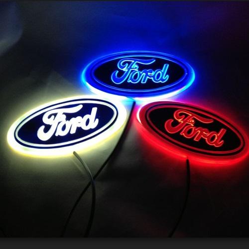 5D Car LED Badge Light Mark Car LED Emblem Car LED Logo Light For Ford Series 14.5cm X 5.6cm Three Colors Optional