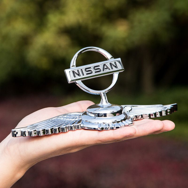 Chrome Metal Car Front Hood Ornament Sticker Badge Decal Emblem Fit FOR Nissan