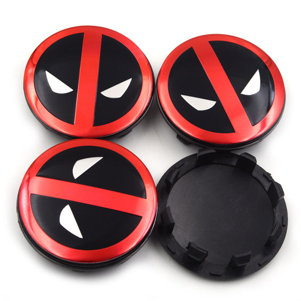 Gzhengtong 58mm Black Aolly Deadpool Car Emblem Wheel Center Hub Cap Badge Part # 52960-2F000/100 For KIA Car Styling