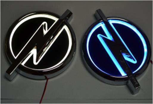 High quality car led emblem car led badge car led symbols logo for Opel size 133x101mm