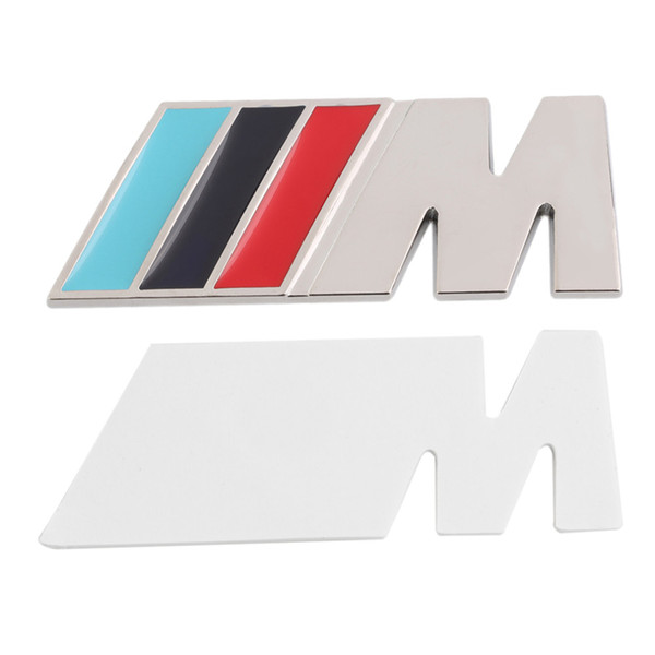 3M M Series Big Mpower M-tech on Car Trunk Badge Emblem 3D Pure Metal Front Hood Grille Sticker logo///M M3 M5 for BMW Car Styling Sticker