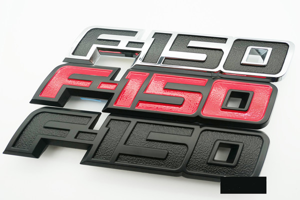 1x Black Red Silvery F150 Car Side Sticker Tailgate Rear Emblem Badge Letter Premium 3D Nameplate Replacement for 2009-2014 F-150