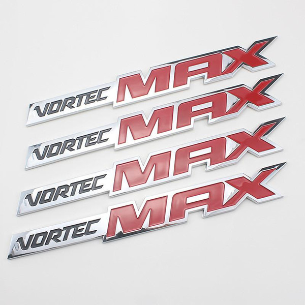 Car styling 29*3.5cm ABS plastic Red 3D VORTEC MAX Emblem Rear Trunk Badge Side Logos Cars body Sticker