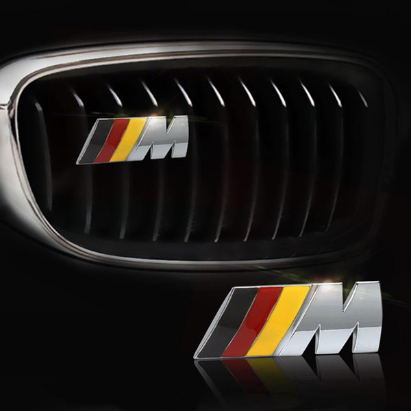 Car Styling 3D Metal ///M M Power Logo Sticker Car Front Grille emblem Chrome Badge Decal For BMW E36 E30 E34 E46 E39 E60 E90