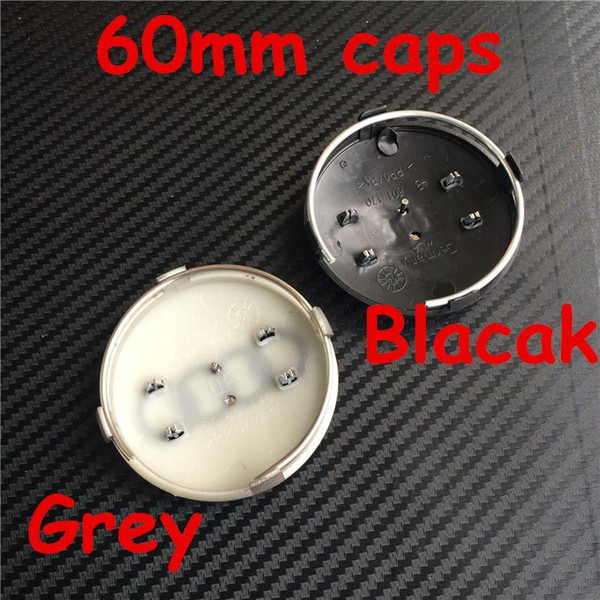 Car Badges Hub wheel Centre Cap Caps Cover Badge Emblem Car Styling 60mm Grey Black for For Audi RS4 S3 S4 A3 A4 A6 A8 TT 4B0601170