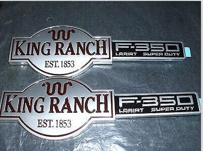 Freeshipping 2001 2002 2003 2004 FORD F-250 F350 KING RANCH FACTORY FRONT FENDER EMBLEMS 2peice =1pair