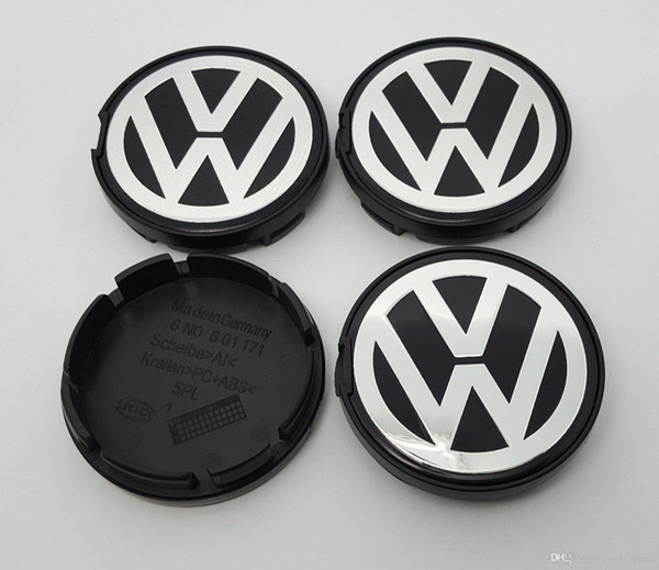 Car Badges Hub wheel VW Centre Cap Caps Cover Badge Emblem Car Styling Black for For VW 55mm 56mm 65mm 002