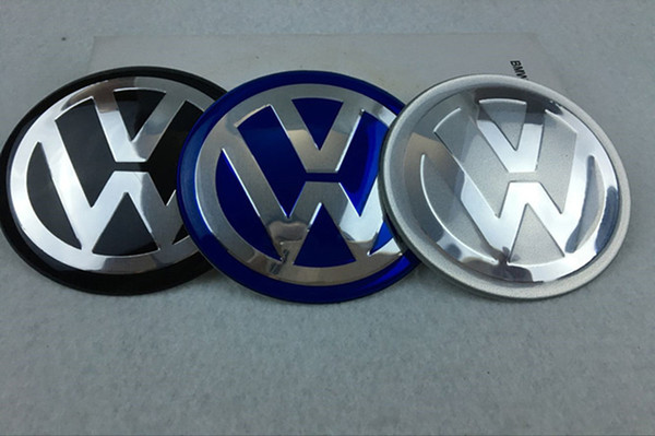 56.5mm 65mm aluminum Car VW Logo Wheel Hub Center Caps Emblem Styling Wheel Sticker For Volkswagen bora golf GTI passat polo