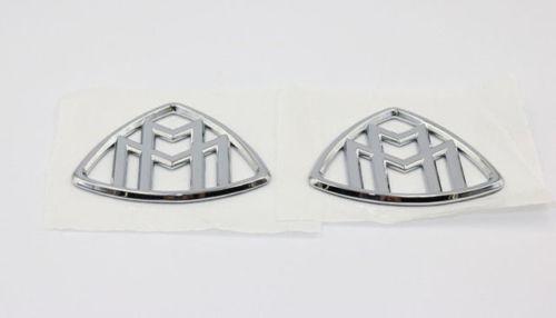 2pcs Chrome Maybach Auto Car Side Emblem Badge Decal Sticker