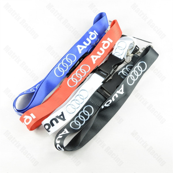 JDM Style For VW Audi Car Logo Cellphone Lanyard JDM Racing Car Keychain ID Holder Mobile Neck Strap with Quick Release