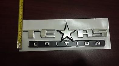 Free Shipping SILVERADO TEXAS EDITION CHROME EMBLEM car sticker