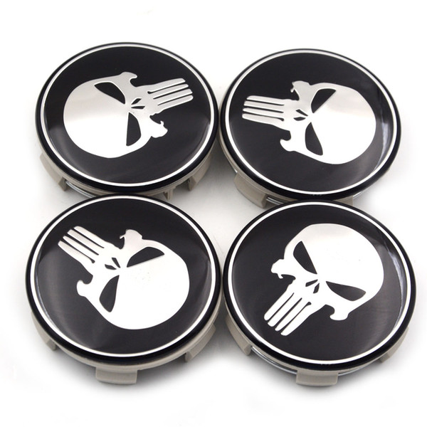 Gzhengtong 4pcs/lot 60mm/59mm Punisher Emblem Wheel Center Hub Cap Rim Badge Covers Caps Styling Cover Tuning