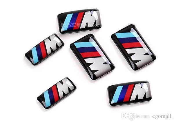 Car Vehicle Wheel Badge M Sport 3D Emblem Sticker Decals Logo For bmw M Series M1 M3 M5 M6 X1 X3 X5 X6 E34 E36 E6 Car Styling Stickers