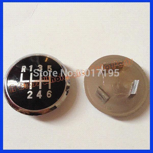 Free Shipping Auto 6 Speed Car Shift Gear Knob Emblem Black Caps For VW Passat B5 Accessories M18714