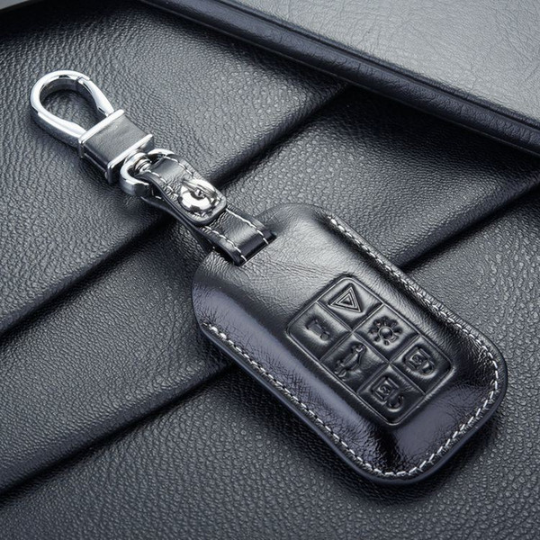 FOB leather key fob case cover for Auto volvo key case shell key holders wallet bags keychain accessories for volvo cars