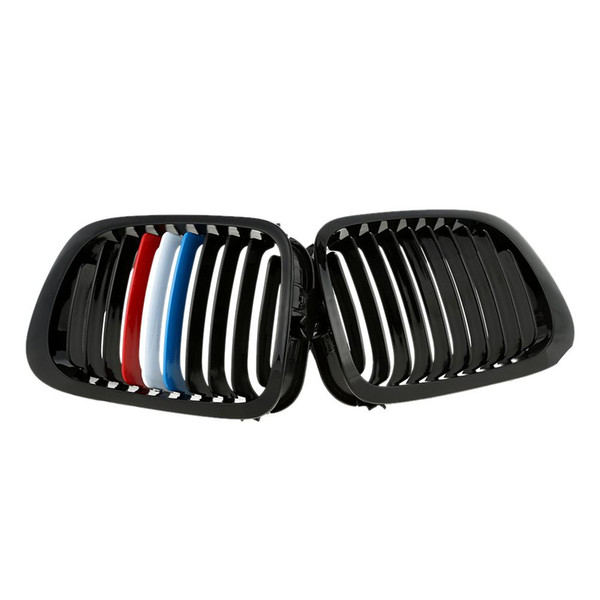 One Pair Front Black M-color Front Car Grille for BMW E46 2 Door 98-02 Professional Replacement