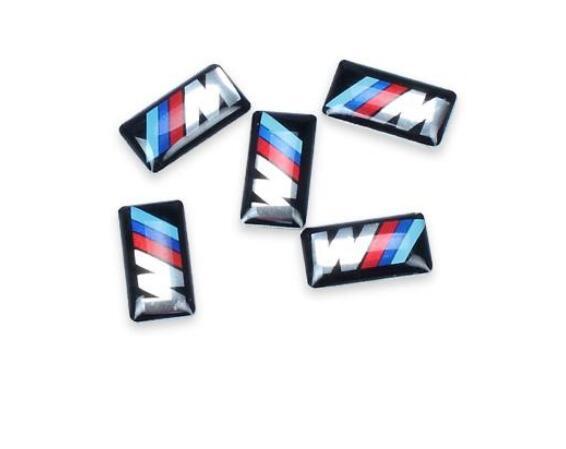 Car Vehicle Wheel Badge M Sport 3D Emblem Sticker Decals Logo For bmw M Series M1 M3 M5 M6 X1 X3 X5 X6 E34 E36 E6 Car Styling Stickers