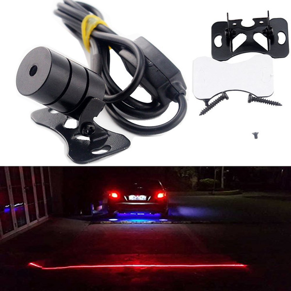 New 1 Set Car Red LED Laser Rear Tail Brake Fog Light Waterproof Anti Collision Rear-end Auto Brake Parking Lamp Warning Safety