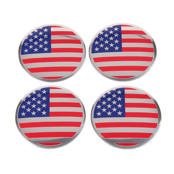 Hot Selling Flag wheel cover car logo badges Emblem Badge Sticker 56.5mm bestfriendly Amercia Flag badge Sticker