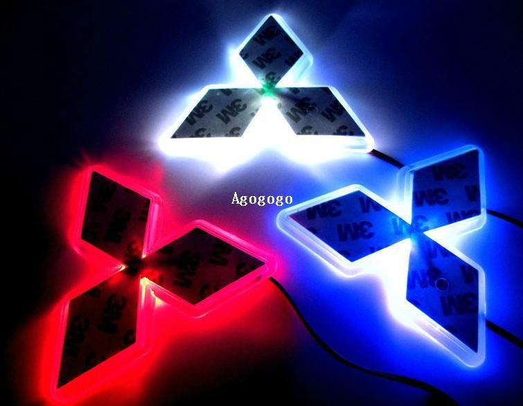 Car Logo Light For Mitsubishi Lancer Lioncei Car Styling Badge Lightings Auto Emblem Led Lamp