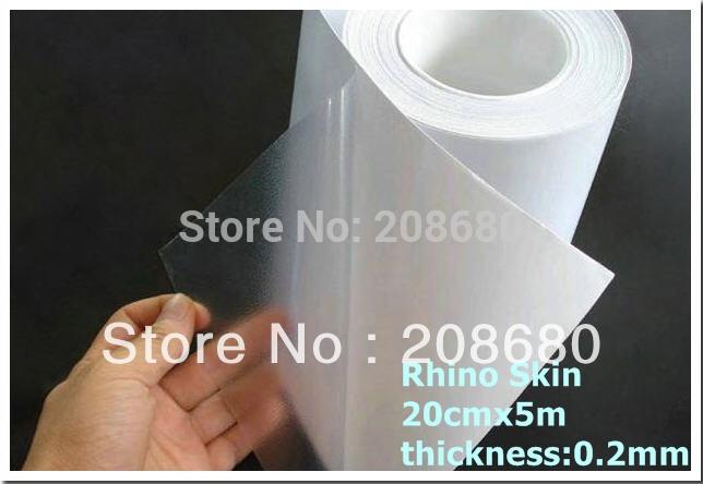 Wholesale-Rhino Skin Car Bumper Hood Paint Protection Film Vinyl Clear Transparence film 20cmx5m thickness:0.2mm AAAFree shipping