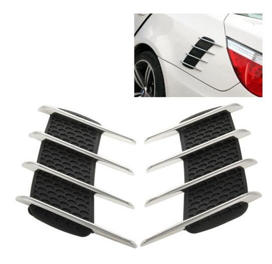 LOPURS Hood Side Shark Gill Simulation Air Flow Vent Fender Sticker for Car Decoration, Pack of 2, Size: 22cm x 20cm x 2cm