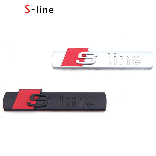 3D S Line Sline Car Front Grille Emblem Badge Stickers Accessories Styling For Audi A1 A3 A4 B6 B8 B5 B7 A5 A6 C5 C6 A7 TT