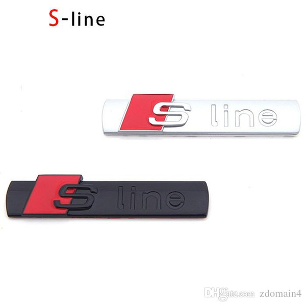 3D S Line Sline Car Front Grille Emblem Badge Stickers Accessories Styling For Audi A1 A3 A4 B6 B8 B5 B7 A5 A6 C5 C6 A7 TT