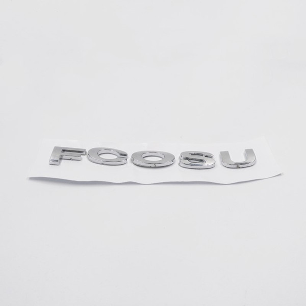 3D Silver Sticker For Ford Focus Rear Trunk Lid emblem letters badge decal logo