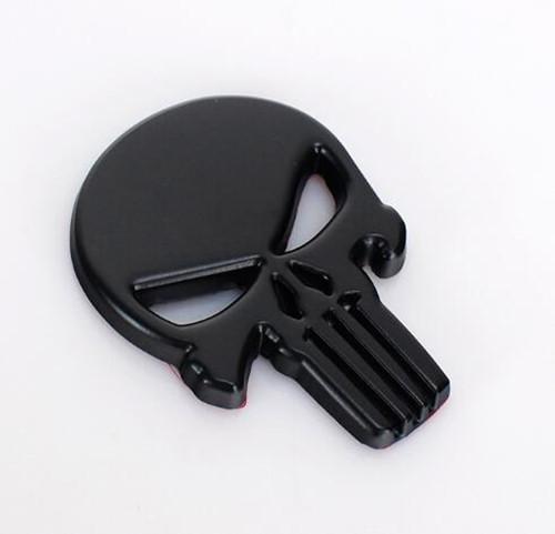 Metal Auto Emblem The Punisher Body Badge 3D Skull Sticker Personality Creative car Decal Sticker