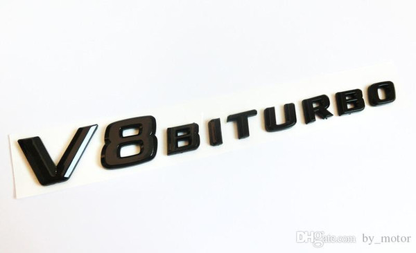 BENZCAR V8BITURBO refit Auto Logos badge Body leaf board BLACK V8 BITURBO Emblem G63 CLS63 SL63 ML63 S63 CL63 C63 FOR AMG