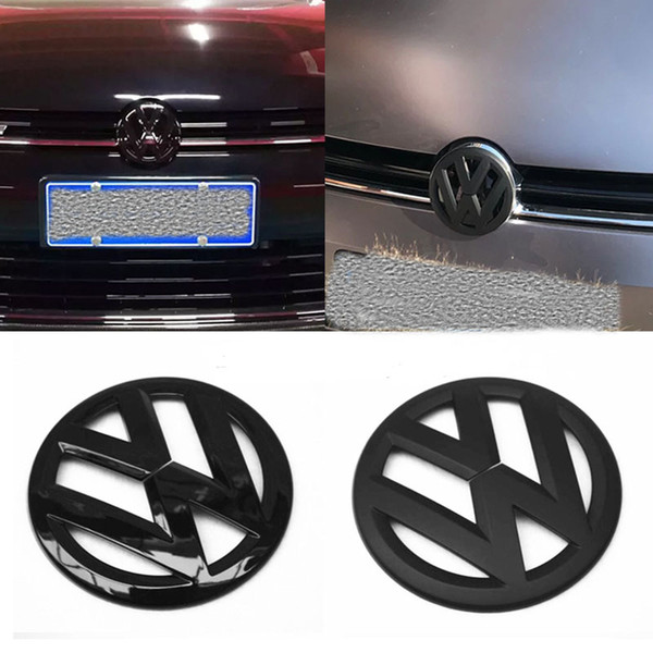 Fit VW Golf Polo Passat Black Bright Matte Logo Badge Scirocco Tiguan Styling emblem car Logo Sticker Golf GTI Front+Rear /set