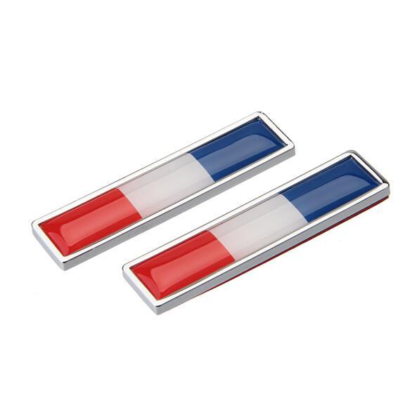 French Flag Car Styling Sides sticker series New Pair Metal Label 3D Car Stickers Auto Metal Emblem badge car stickers