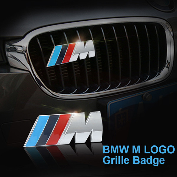 3D Metal ///M M Power Logo Sticker Car Front Grille emblem Chrome Badge Decal For BMW E36 E30 E34 E46 E39 E60 E90