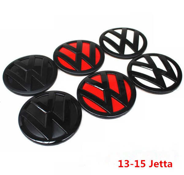 For New VW logo Emblem Car Front Grille Badge and Rear Lid Back Door Badge fit for 13-15 Jetta Styling