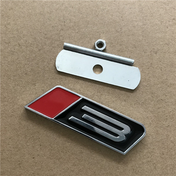 For ROUSH Mustang Stage 3 Red Black Chrome Metal Emblem Car Styling 3D Grille Trunk Emblem Sport Badge for Ford