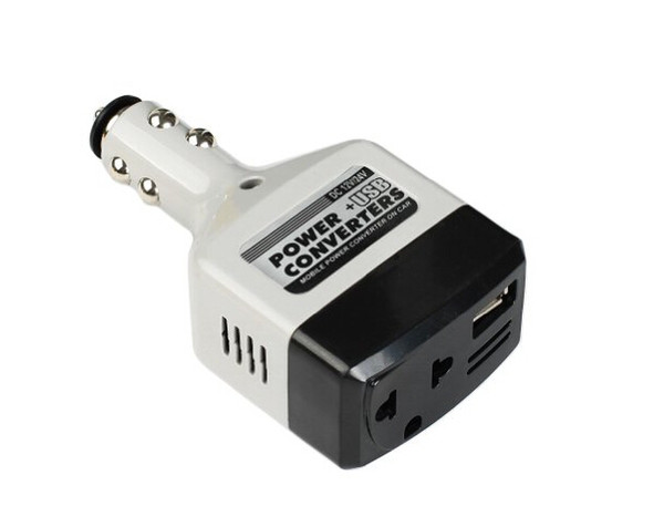 1Pc DC 12V to AC 220V Auto Car Power Converter Inverter Adapter Charger With USB Charge Newest order<$18no track