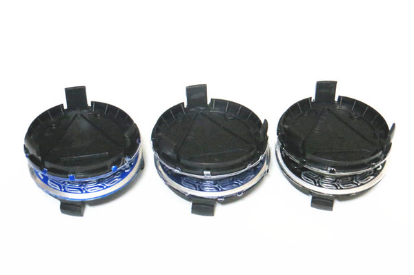 Factory Price 75mm dark blue light blue /black wheel center hub caps rim cover car styling