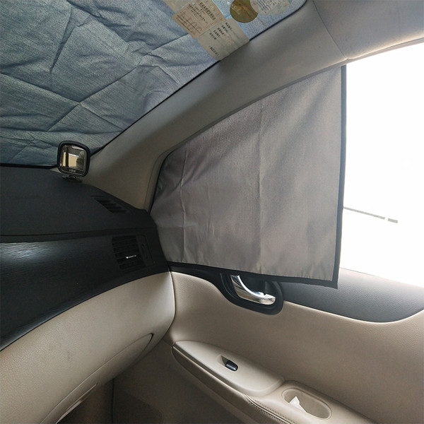 Manufacturer straight new strong magnet car snow screen snow screen windshield shield silver cloth magnetic snow screen