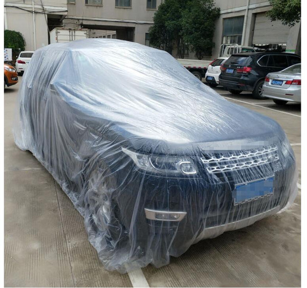 Spot Direct Sales Car Custom Disposable Car Clothing PE Film Material Car Cover Custom Plastic Transparent Thickening