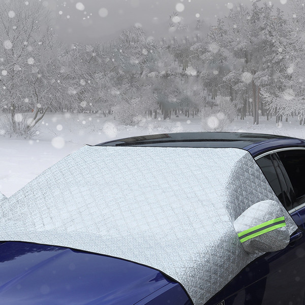 SUV Universal Car Windshield All Weather Snow Cover & Sun Shade Protection Cover Fits Most of Car Window Mirror Protector